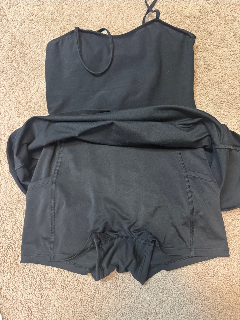Alo Black Tennis Dress with built in shorts - Picture 3 of 3